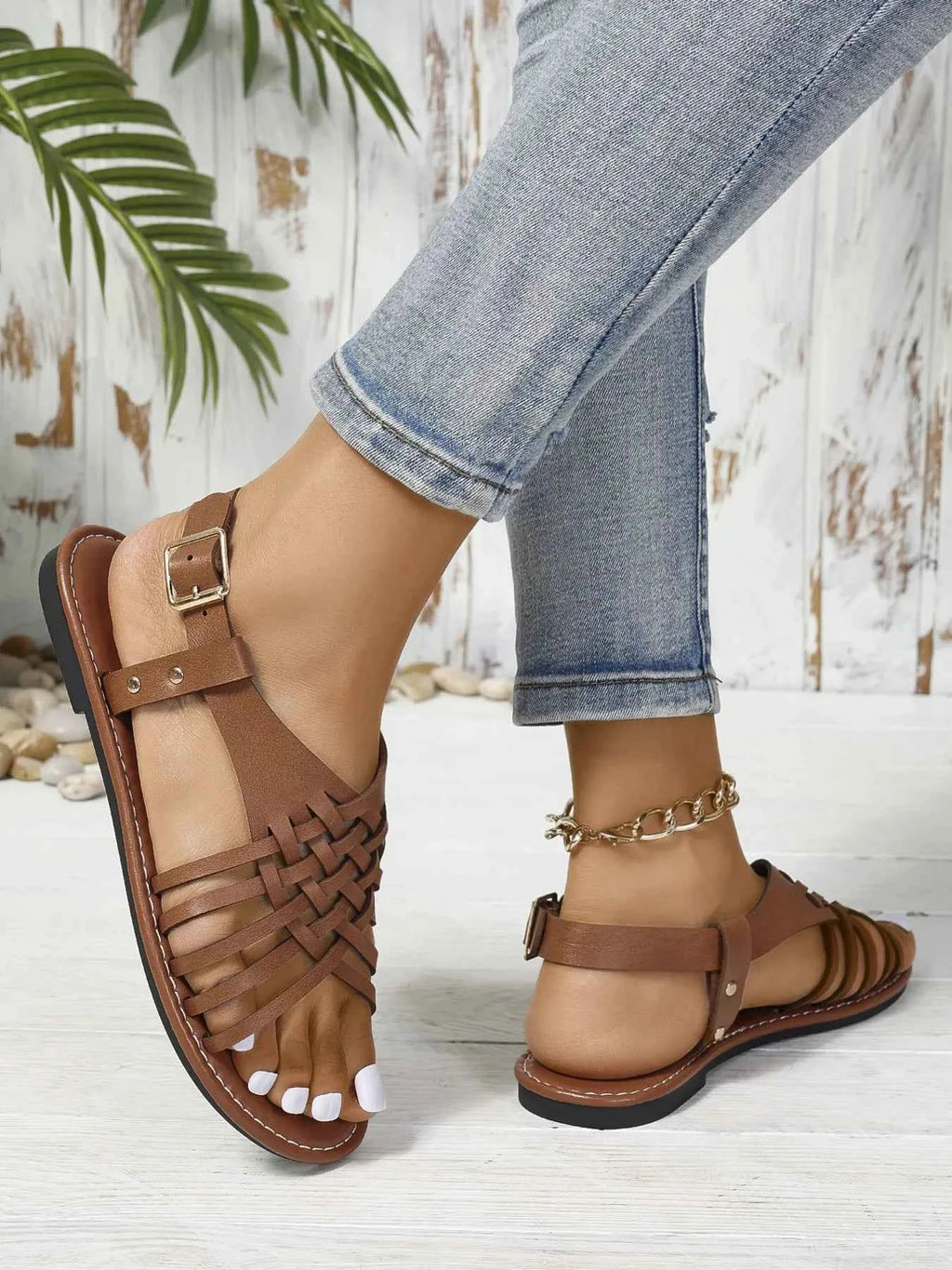 Woven Strappy Flat Sandals 6d79e0cd0fcb457bb1b166ecb8066320-Max-Origin