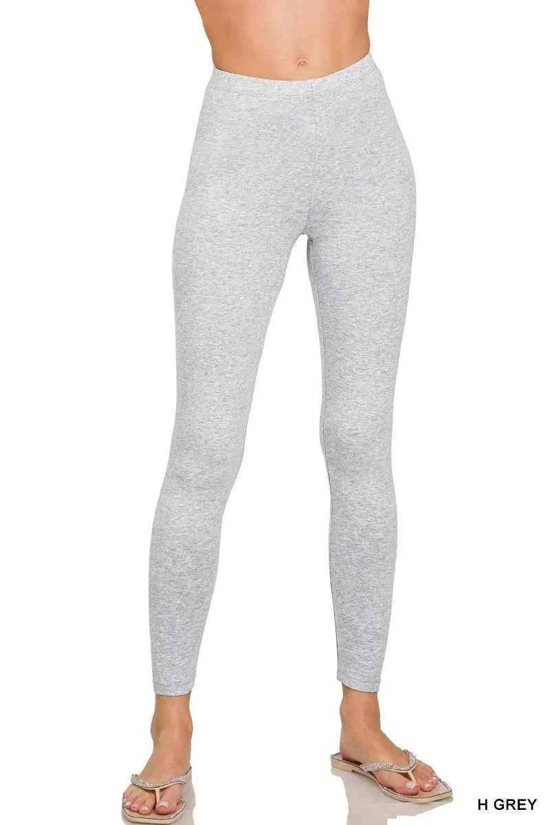 Zenana Premium Cotton Full Length Leggings H GREY 6d8ce57bd0164d4d94709a5ed6cb5d74-Max-Origin