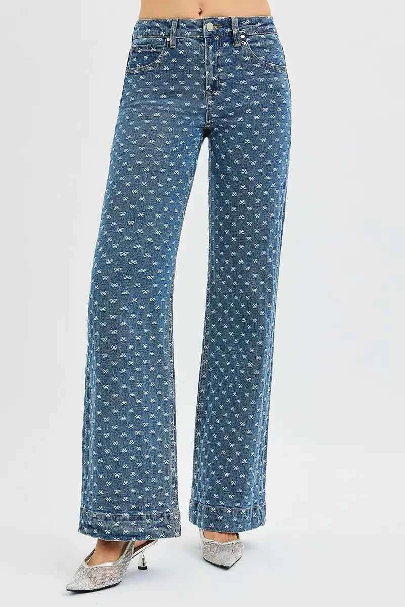 RISEN High Rise Wide Leg Bow Embroidered Jeans DARK 6d90be75f495420e897e6653e9558fe2-Max-Origin