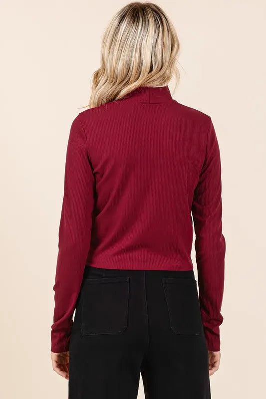Mittoshop Mock Neck Rib Knit Long Sleeve Crop Top 6d9af598-c508-4043-937e-4bdbecf90f05-Max