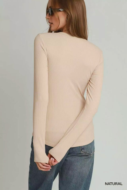 Brushed Rib Long Sleeve Top 6df01f47-56c8-4217-9102-b60819704258-Max-Origin