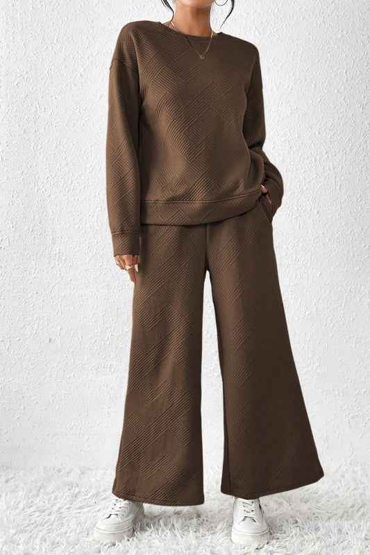 Textured Top and Pants Set 6e04ec80-7c24-4ca2-bd79-939888e9daa1
