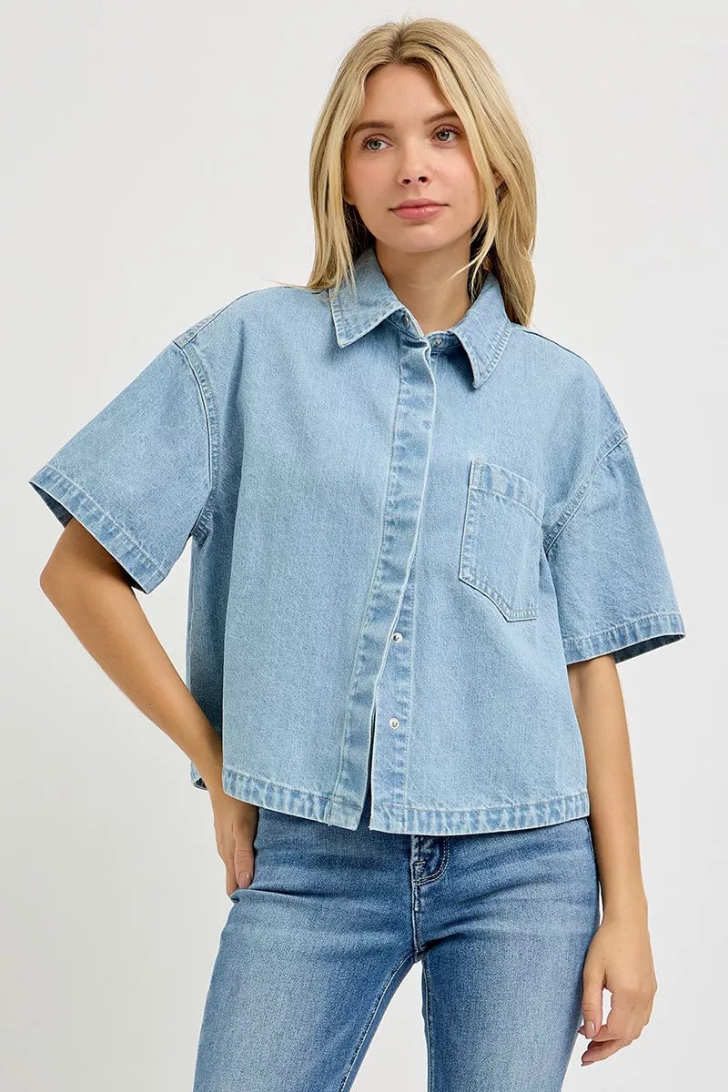 Oversized Half Sleeve Cropped Shirt LIGHT 6e2f3f3b-d523-4675-a469-0e099422b795-Max-Origin