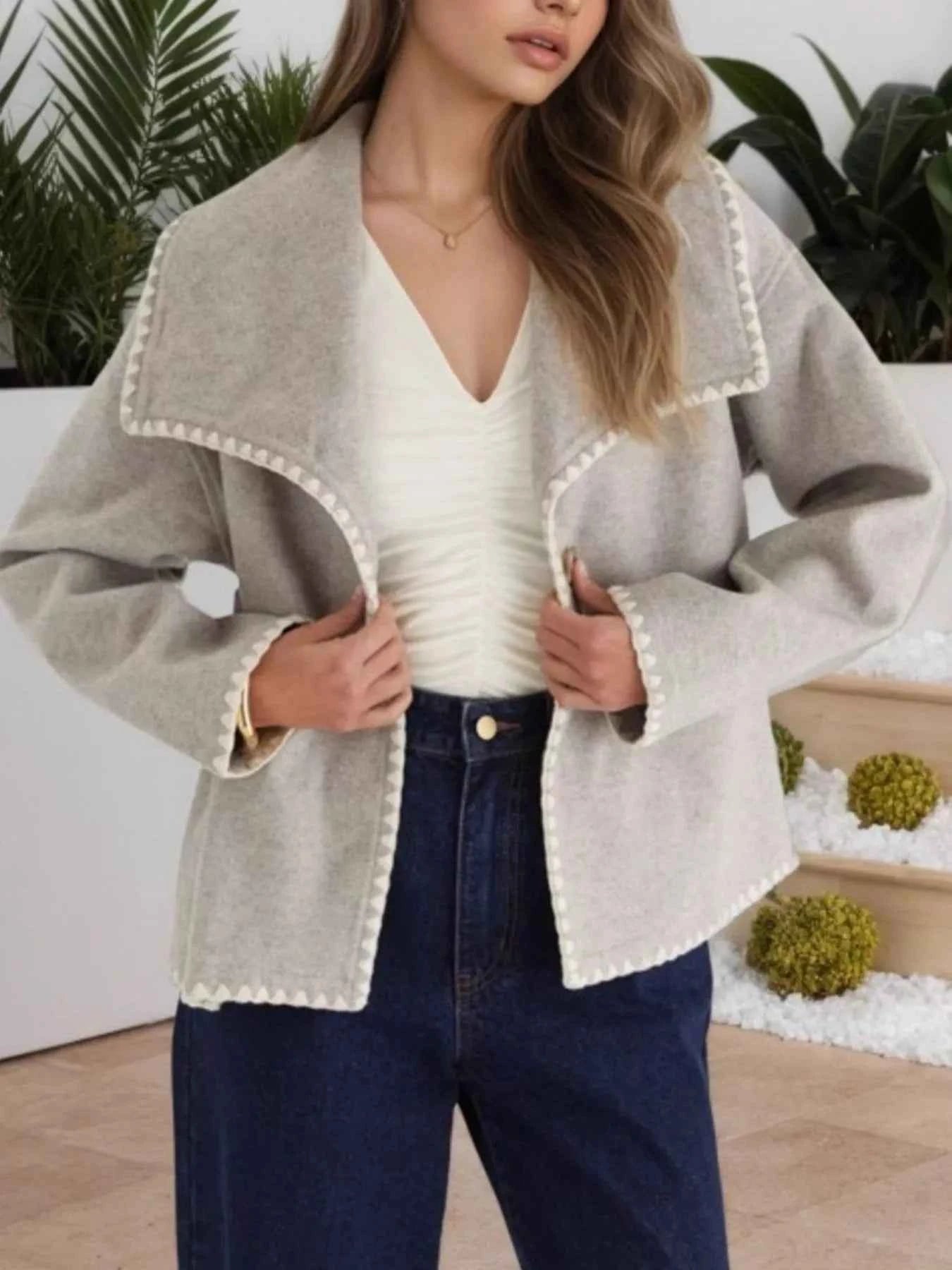 One Button Long Sleeve Outerwear 6e2f63a5-3e90-499c-a71a-0116482e28f8-Max-Origin