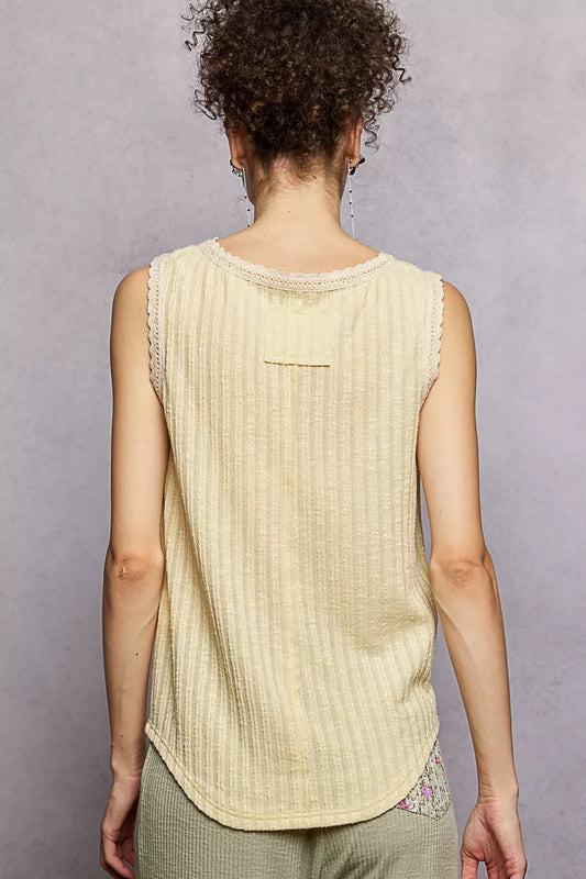 Ribbed Round Neck Tank with Lace Trim 6e4c0378-450b-476c-8439-02c18c782fa5-Max-Origin