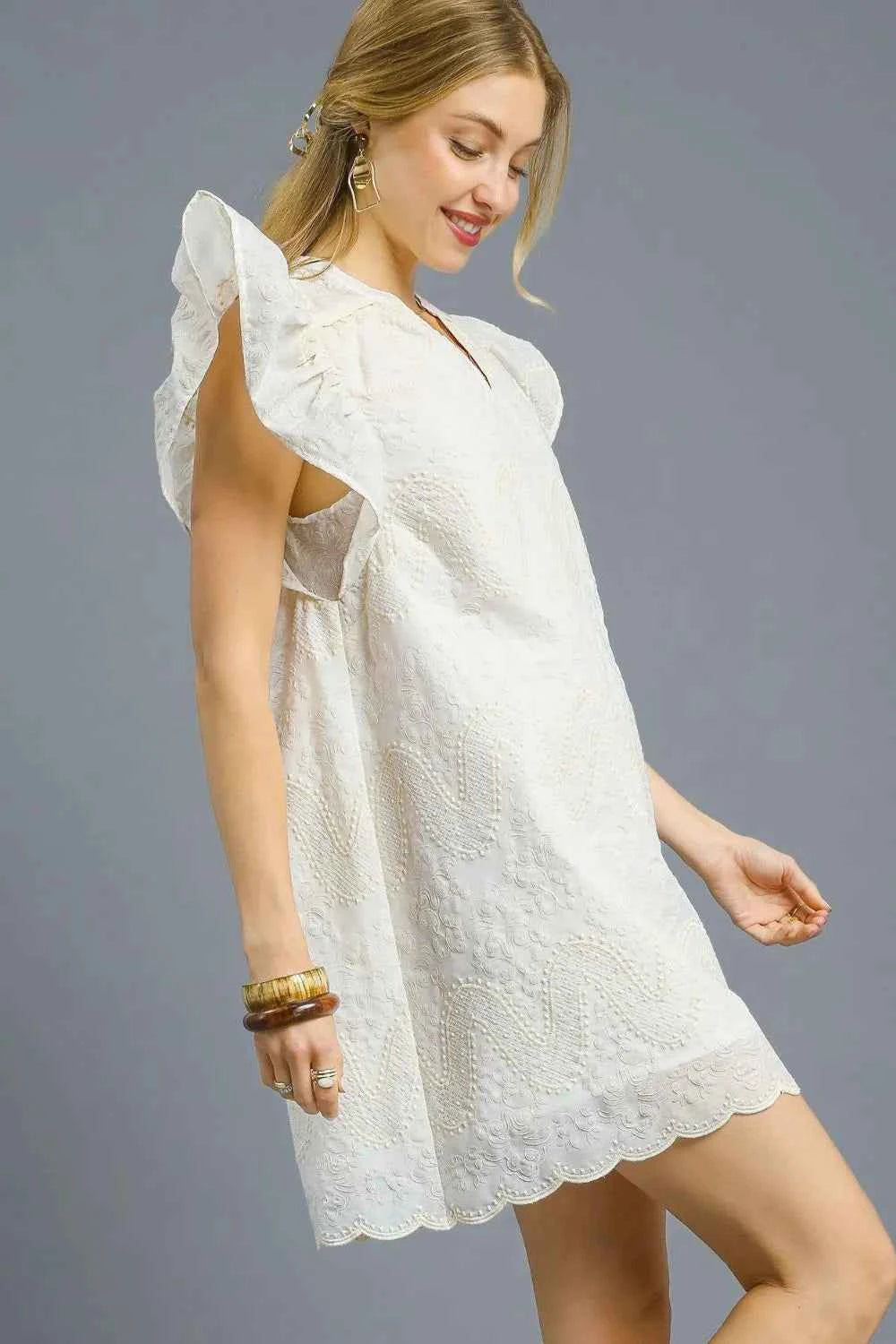 Scalloped Hem Embroidered Mini Dress 6e502667-f697-4ede-a312-ed110724a017-Max-Origin