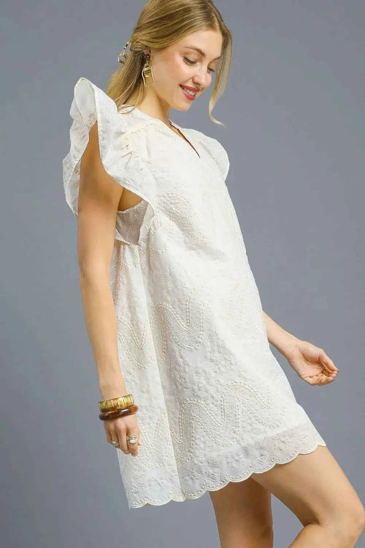 Scalloped Hem Embroidered Mini Dress 6e502667-f697-4ede-a312-ed110724a017-Max-Origin