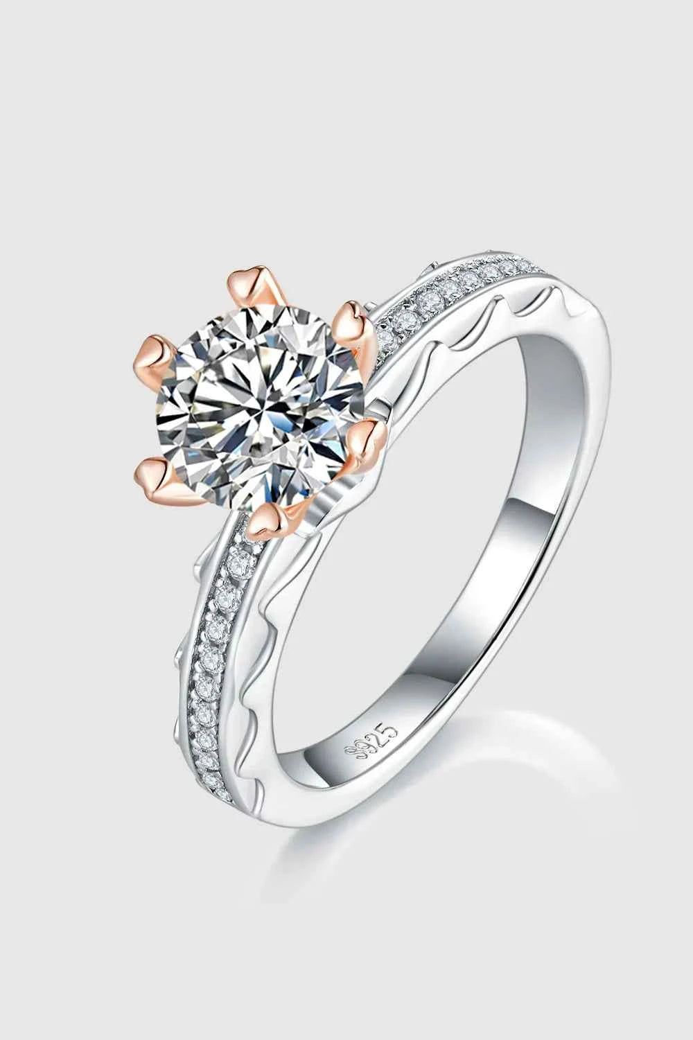 1 Carat Moissanite 925 Sterling Silver Ring Silver 6e5dd3d6-500b-4c5b-b1b4-966a7e6764ce-Max