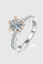 1 Carat Moissanite 925 Sterling Silver Ring Silver 6e5dd3d6-500b-4c5b-b1b4-966a7e6764ce-Max