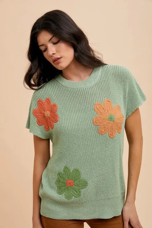 Large Flower Embo Dolman Sleeve Summer Sweater Top 6e67165bef4845e58b36cac9fabb7e4f-Max-Origin