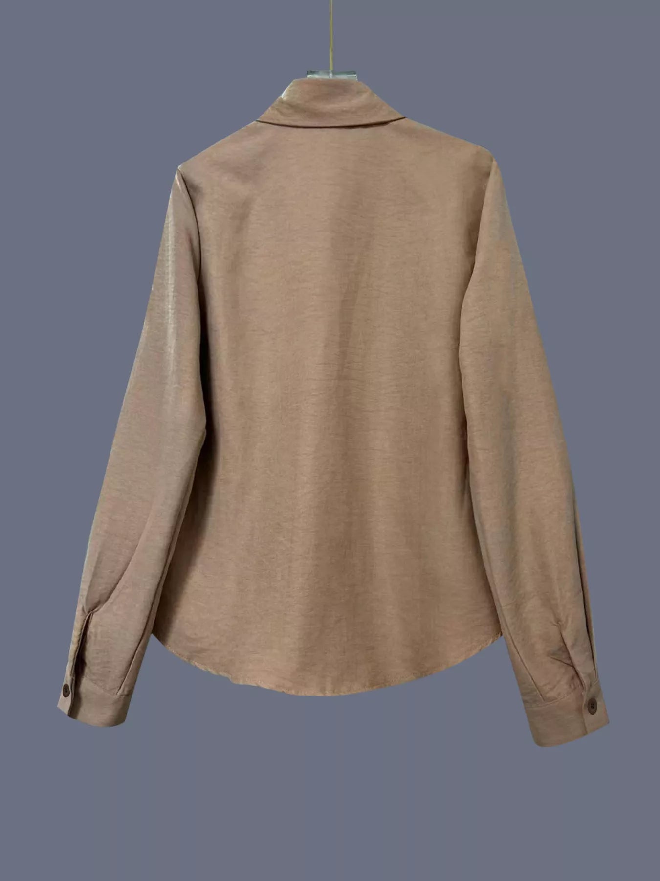 Studded Button Up Shirt with Chest Pockets 6e778f8f3a934b228f564731c9858ede-Max-Origin