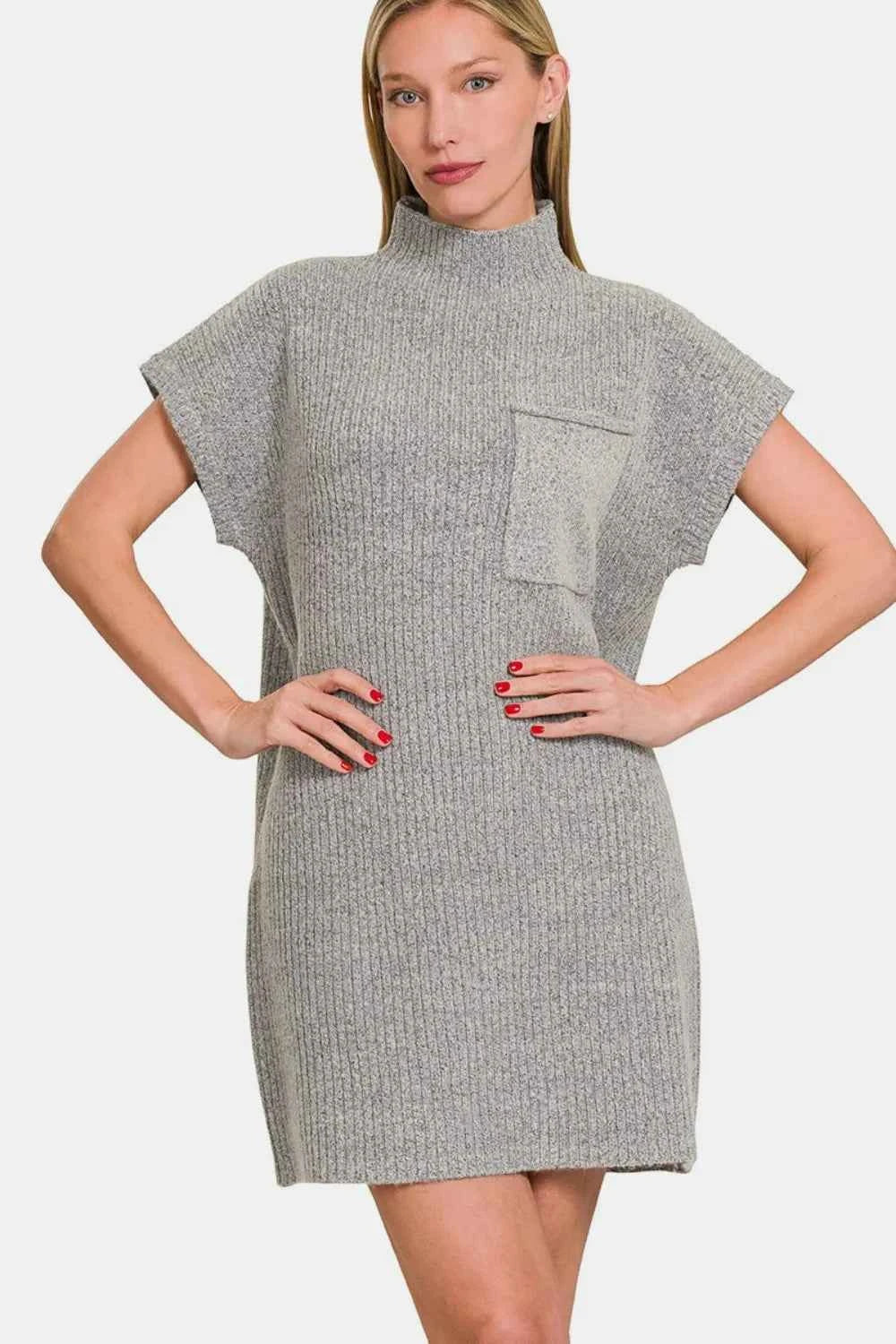 Zenana Short Sleeve Sweater Mini Dress 6e828846-7668-4011-a283-b015cfd05c42-Max