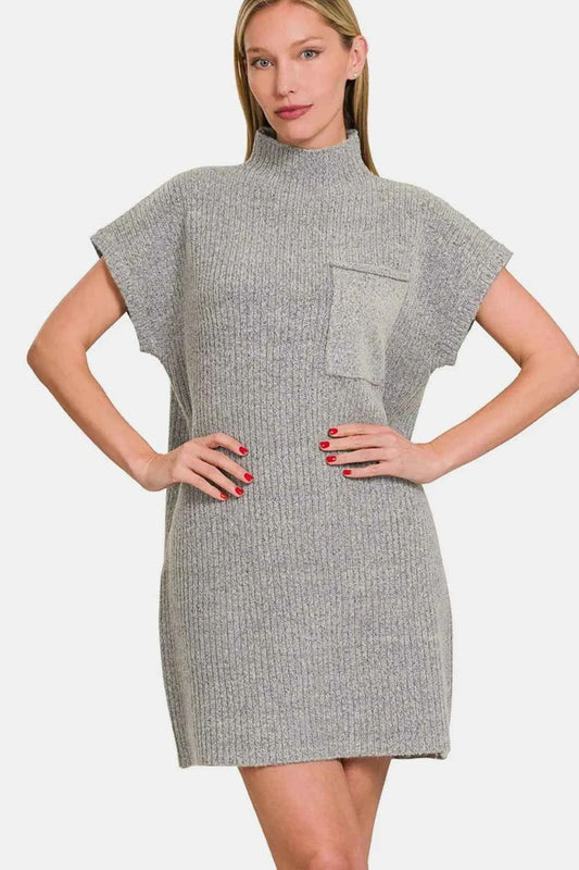 Zenana Short Sleeve Sweater Mini Dress 6e828846-7668-4011-a283-b015cfd05c42-Max