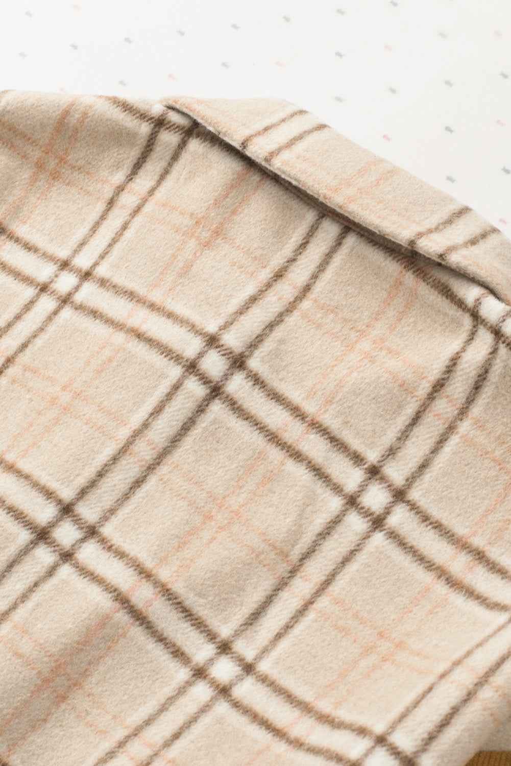 Orange Plaid Color Block Patchwork Pocket Shirt Shacket 6e88101087798885
