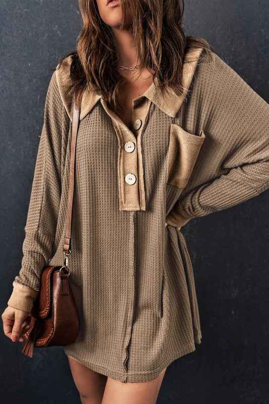 Bianca Waffle Knit Long Sleeve Top 6e9734c0-3c5d-4a0d-909a-f54b98ebe2e1