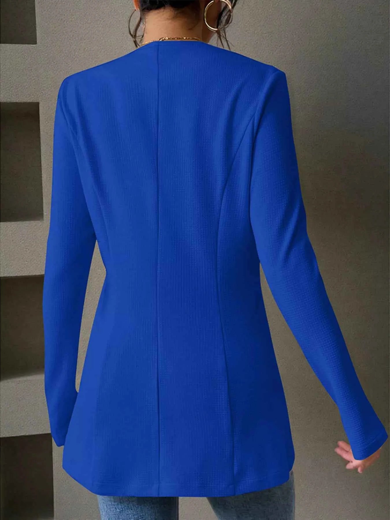 One Button Long Sleeve Blazer 6ea9a89f94604659829b508ff8fbc628-Max-Origin