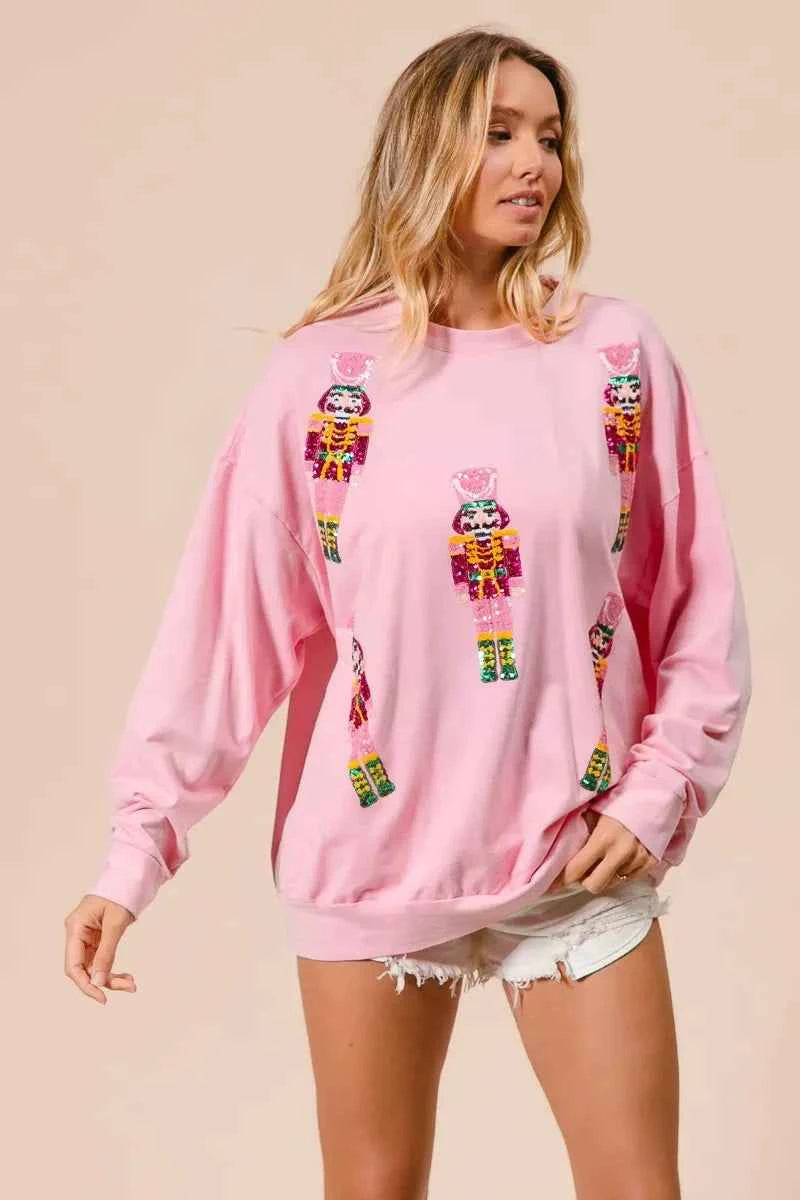 BiBi Sequin Nutcrackers Embroidery Christmas Sweatshirt 6eaf3c854fb64cda91956d2b2bf9f5ae-Max-Origin