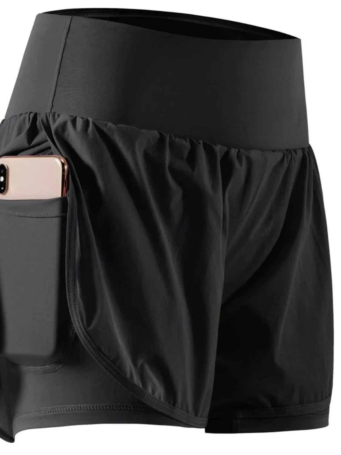 Pocketed High Waist Active Shorts 6eb091d8-06cd-4bb9-ba4e-83b754f2075c-Max-Origin