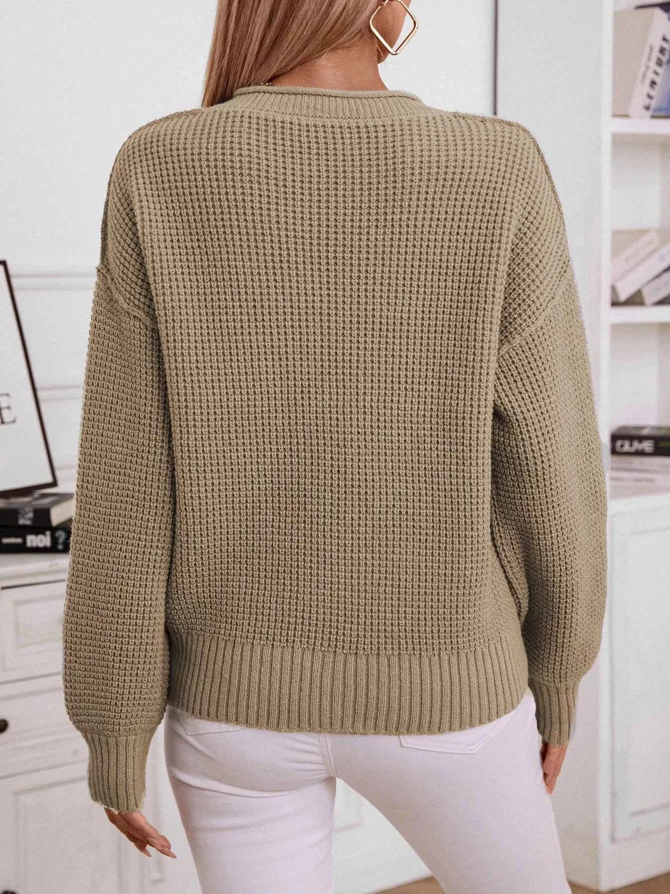 Button Detail Long Sleeve Sweater 6ee1f638-f6ed-4172-aa1d-886a9fc1134f-Max-Origin