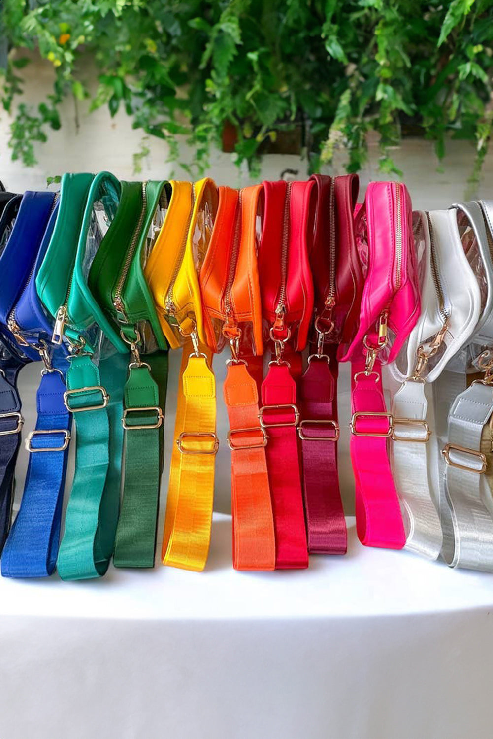 Black Chenille GAME DAY Pattern Clear Bag 6ef77cece8754979