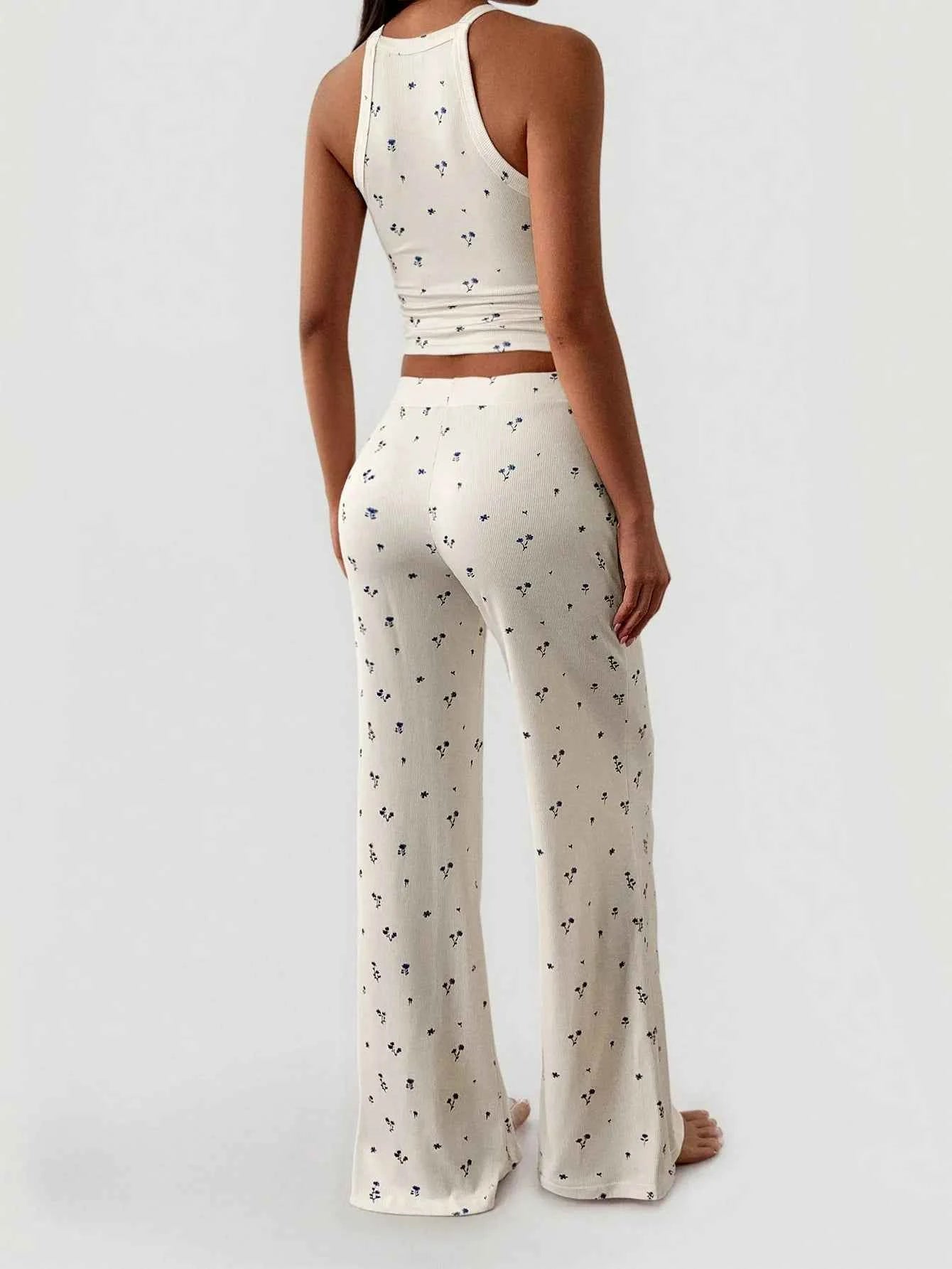 Floral Ribbed Cami and Wide Leg Pants Set 6efcf1a9b1f147bbbe7fed6a5ecece00-Max-Origin