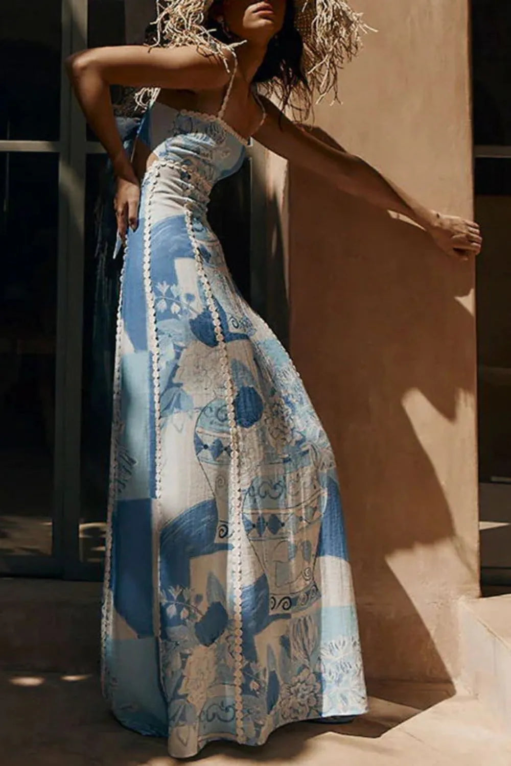 Cutout Back Printed Square Neck Maxi Dress 6f105c92-29e3-4193-91fd-faa4e7b68563-Max-Origin