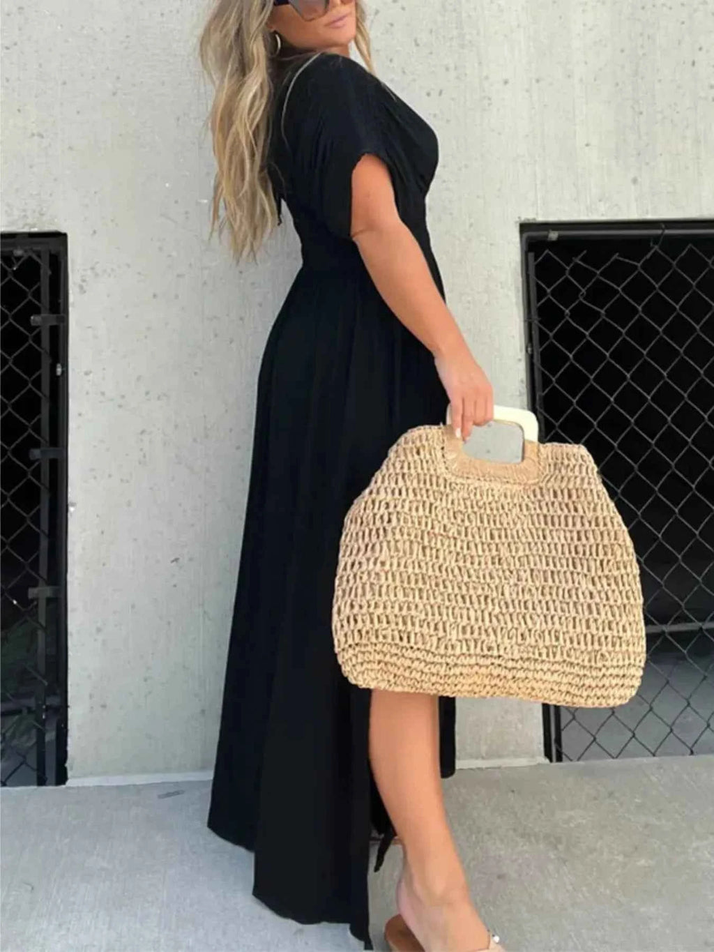 Full Size Deep V-Neck Maxi Dress with Side Slit Plus Size 6f19ee54d9254dd7a47cbf6b585a3359-Max-Origin