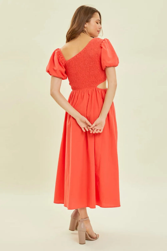 HEYSON Smocked Cutout Midi Dress 6f1de565-e648-470a-8d11-e8936ff13b8f-Max