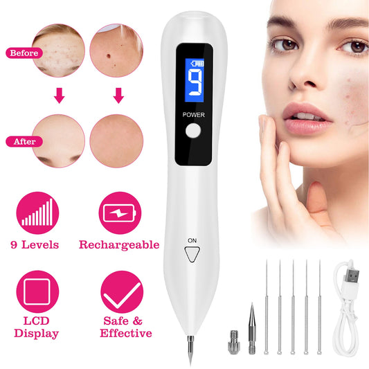 Portable Electronic Beauty Device, 9 Adjustable Levels, USB Rechargeable with Replacement Needles White 6f1fd43b-dc9f-4924-8a91-3ec59af9be5c