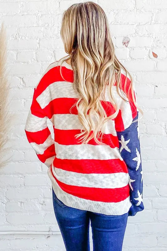 American Flag Oversized Long Sleeve Sweater - 100% Acrylic 6f2a0c984d214138beff5fbc8ff9db93-Max-Origin