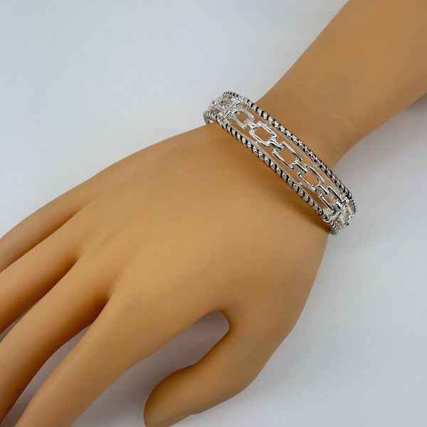 Stretchable Bracelet With Filigree and Cuban Link 6f39b314-66b1-48ff-a88f-7efd4377e951