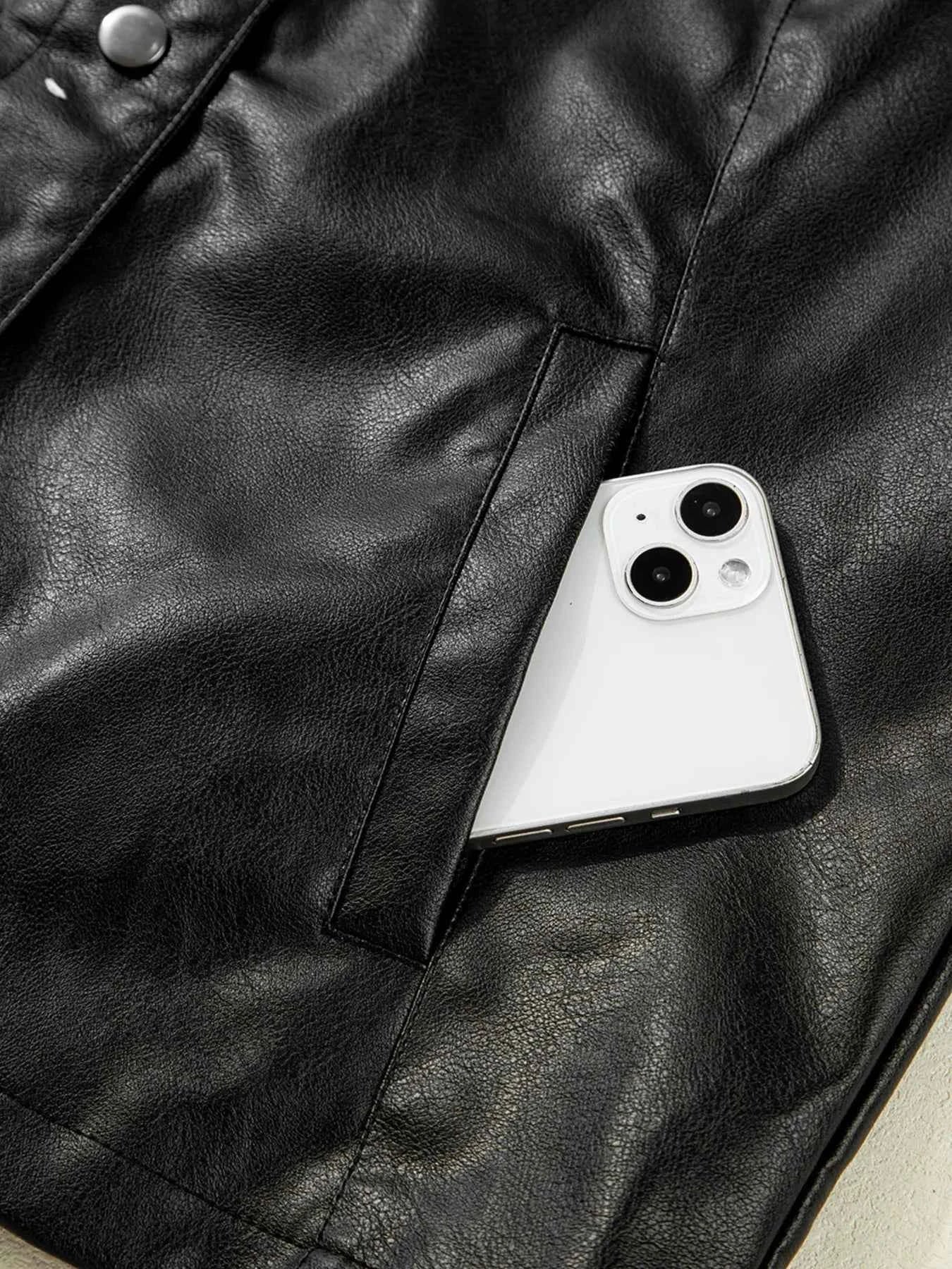 Faux Leather Buttoned Front Boxy Jacket 6f44b3fa3e0d43ddadd198447386296f-Max-Origin