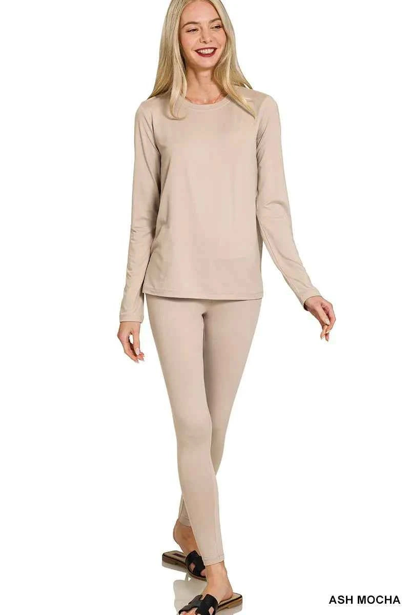 Zenana Microfiber Round Neck Top and Leggings Set ASH MOCHA 6f4ae992b672449b9c6263c4dcf61fce-Max-Origin