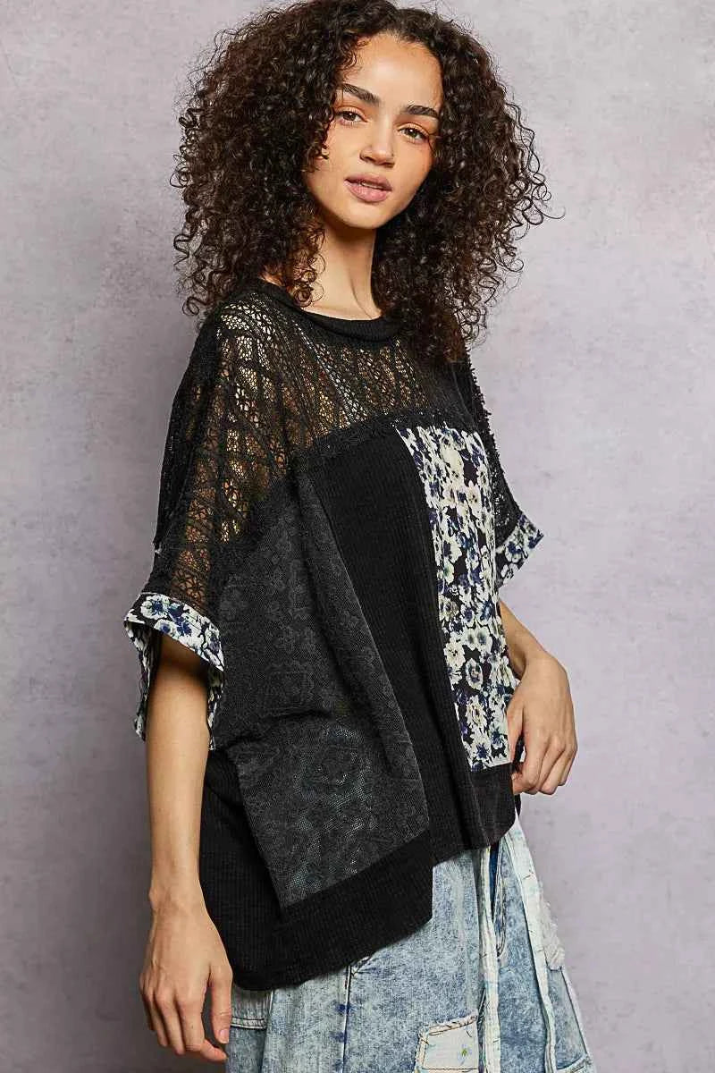 POL Floral Patchwork Lace Accent Blouse 6f4f84ae-3cc8-4a46-8a48-dcc1e2a42421-Max-Origin