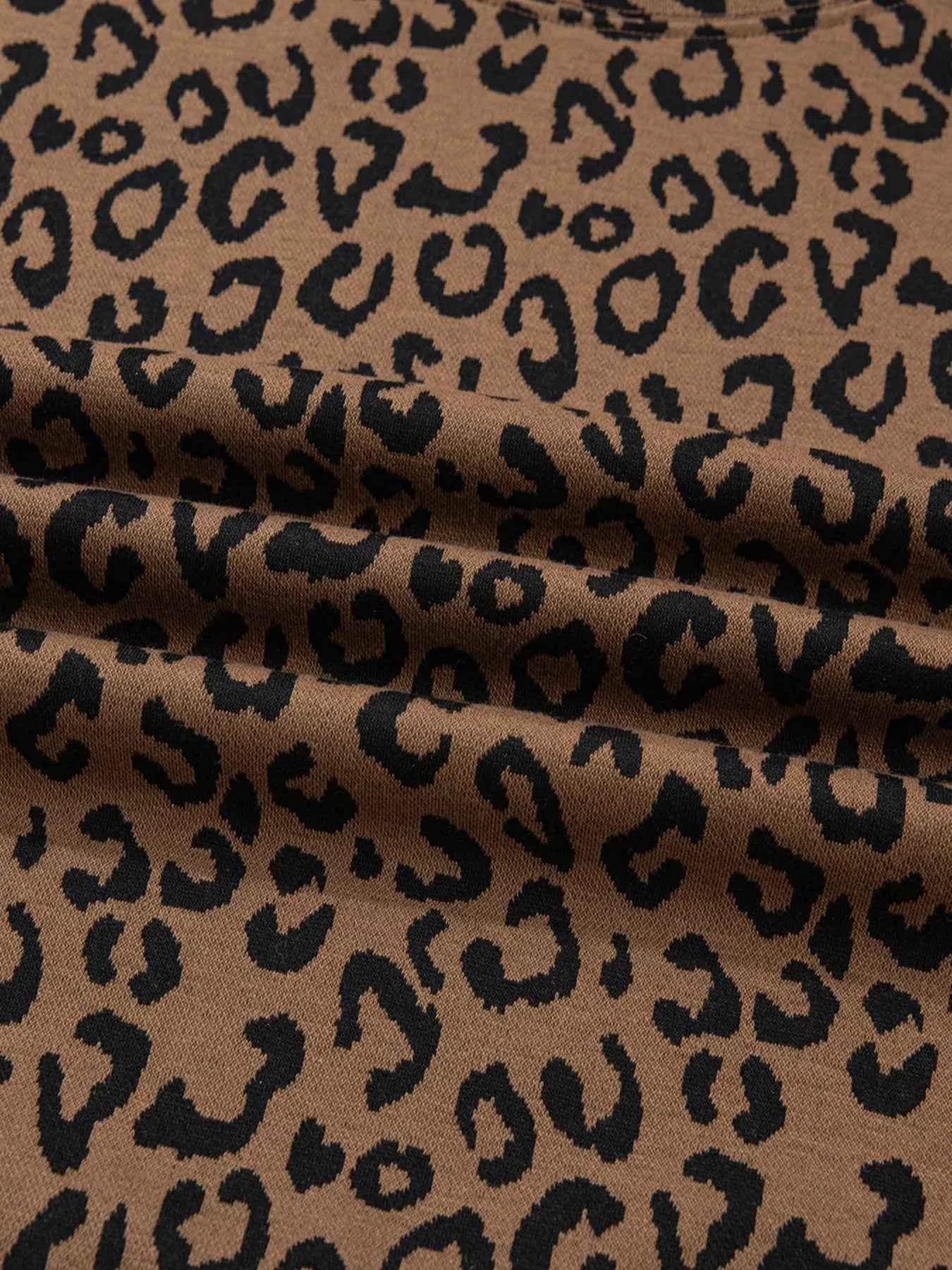 Striped Trim Leopard Long Sleeve Top Drawstring Pant Set 6f588bbb818b4926ad9b3810badd7fa3-Max-Origin