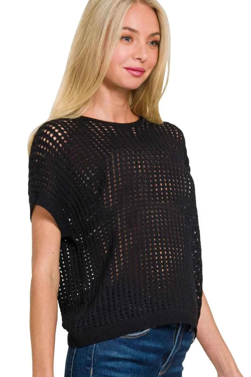 Zenana Viscose Crochet Knit Sheer Hollow Sweater 6f711aa1-edf0-491a-8060-1f972ea2f416-Max-Origin