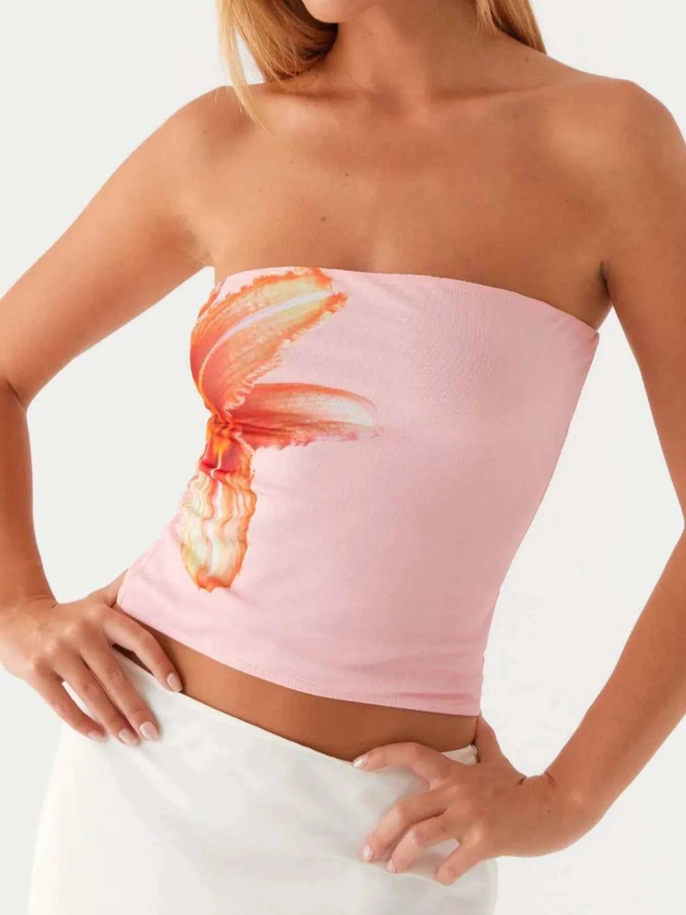 Flower Tube Top Pink 6f7c252b-b4b0-439c-ac16-3aad6dc92a79-Max-Origin