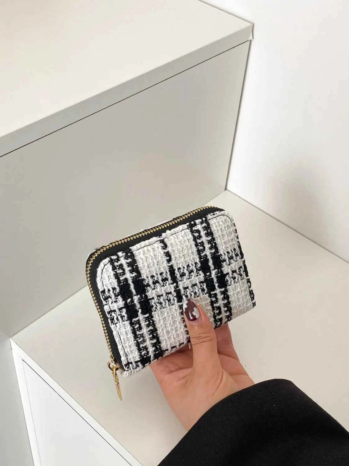 Plaid Polyester Card Case White One Size 6f83e839-1e47-4ae1-a73d-74311390bb2d-Max-Origin