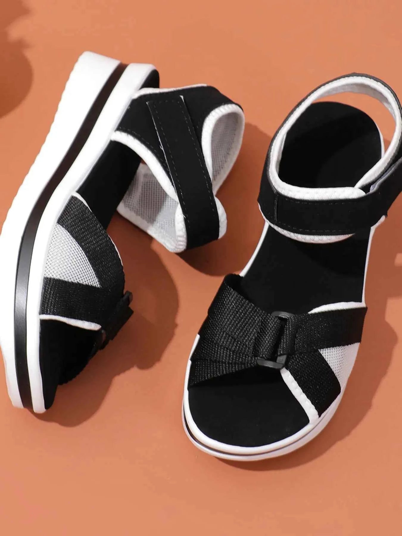 Platform Wedge Sandals with Ankle Strap Black 6f86bb2e6865444b89cdef025636dbc3-Max-Origin