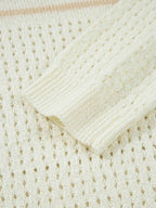 BEACH Hollow Out Knitted Lightweight Dolman Sweater 6f89509c12de49bc8227fd645649a86e-Max-Origin