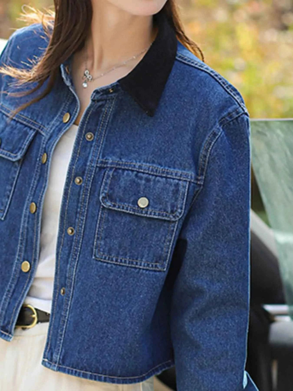 Snap Down Denim Jacket with Chest Pockets 6f9c598a-246c-4ee2-8939-9407c139713a-Max-Origin