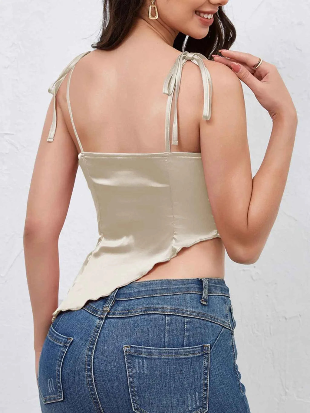 Asymmetrical Tie Shoulder Cami 6fb051fe-3507-41bd-9b9a-78465c554b16-Max-Origin