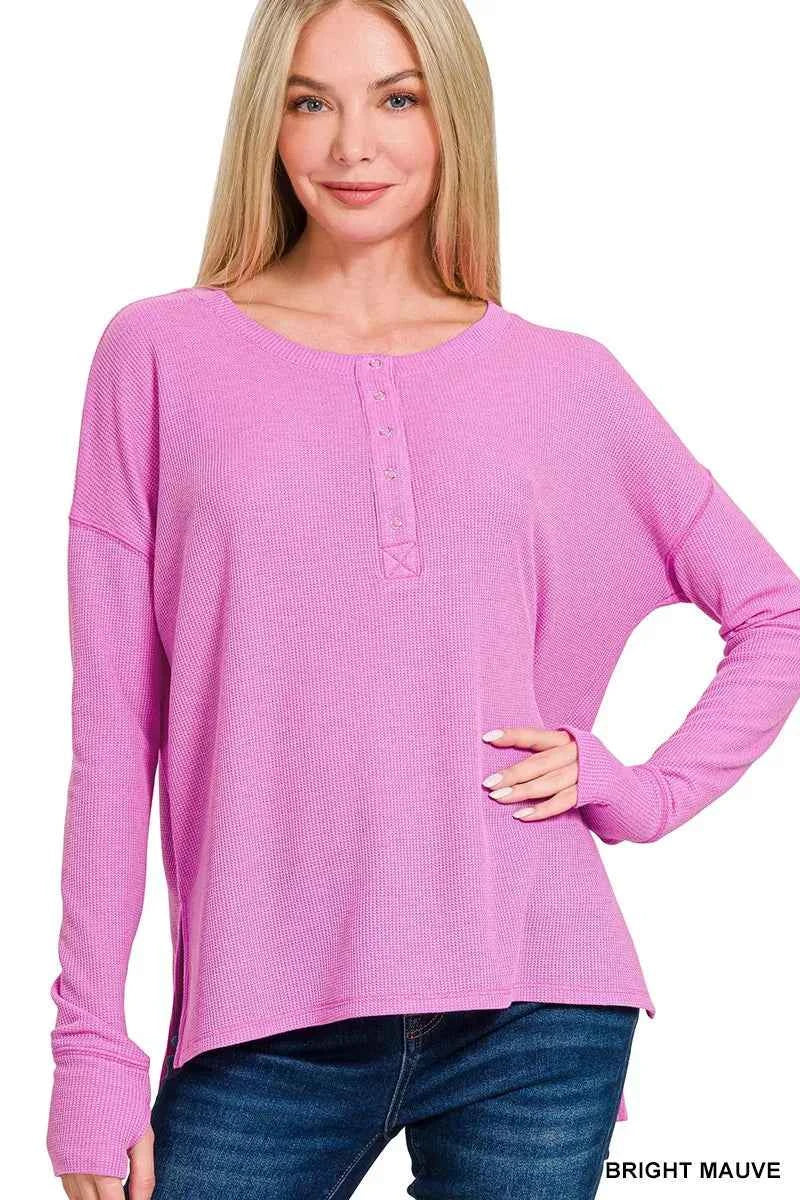 Zenana Waffle Thumb Hole Cuffs Henley Tee 6fb723874e184ab58a016a580c1f11dd-Max-Origin