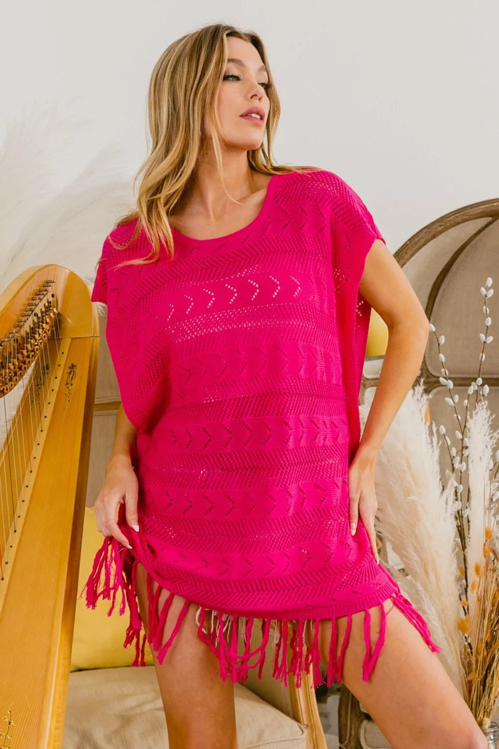 BiBi Fringed Hem Knit Top 6fb7f7f2-839d-45e0-8390-7af3932d80bc-Max