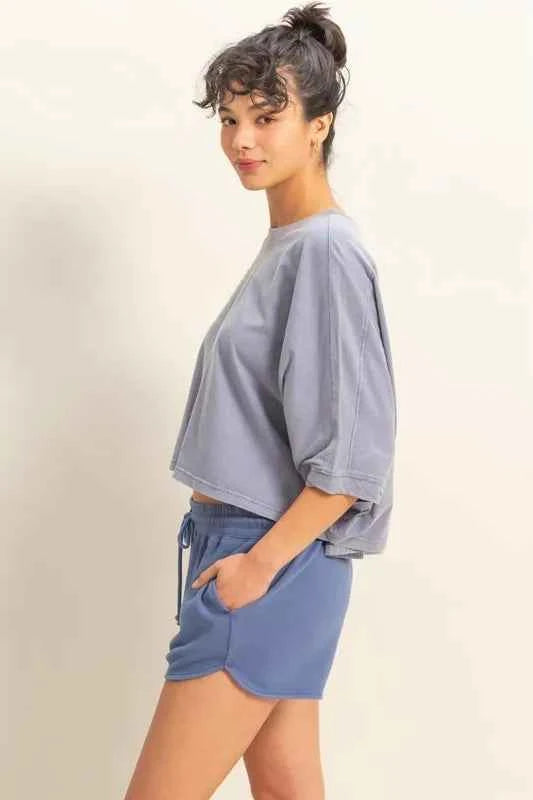 HYFVE Lightweight Round Neck Batwing Sleeve T-Shirt 6fca38d1-3dee-4cf6-adc6-95015f151422-Max