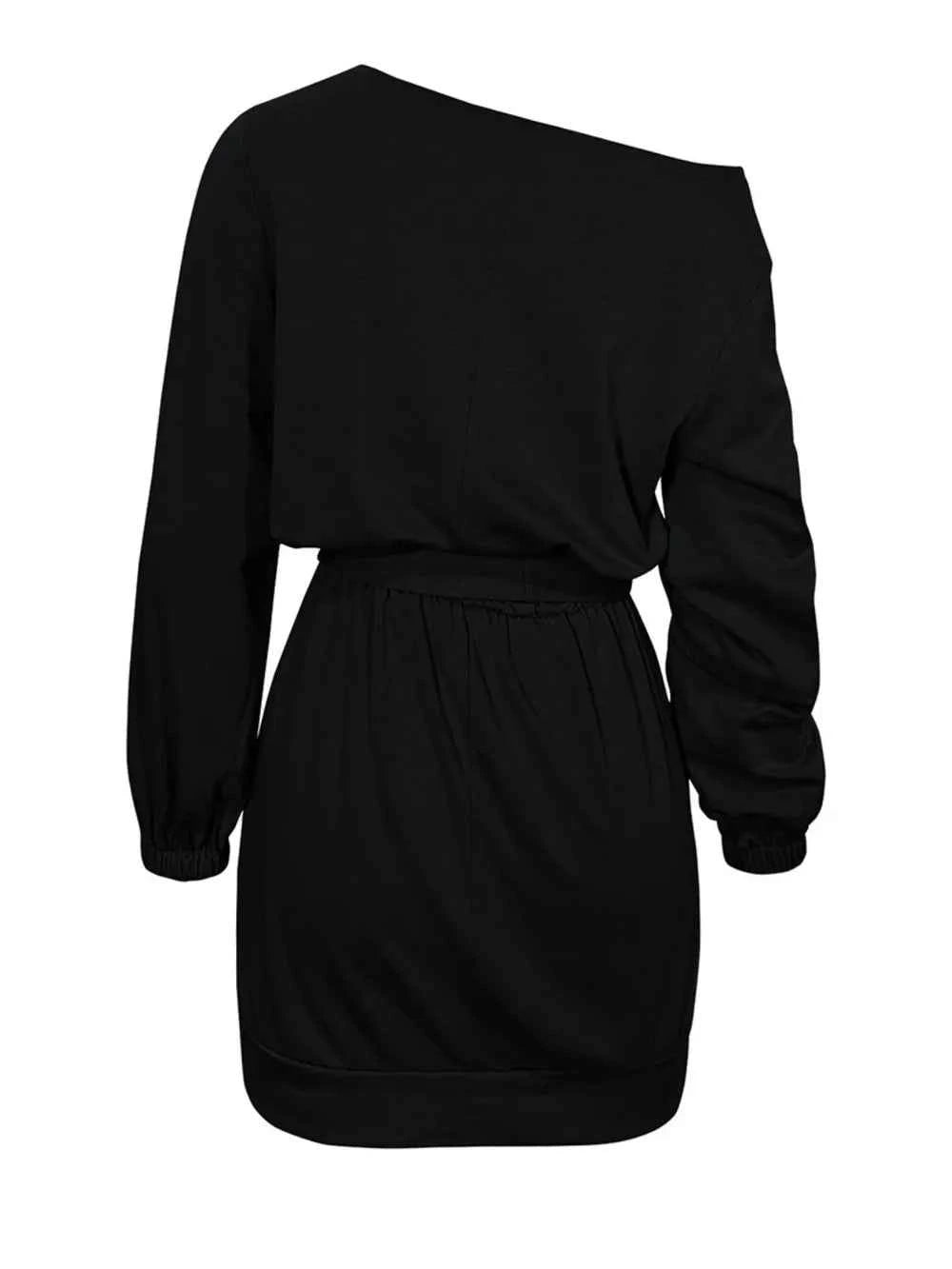 One Shoulder Tie Waist Dress 6fe3f4ce-c815-495f-892f-da066c7dae6e-Max