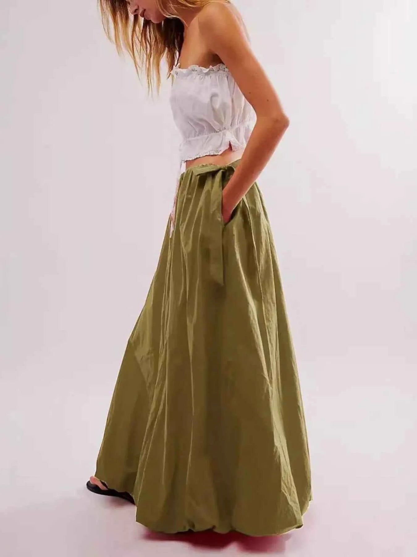 Side Bow Maxi Skirt with Pockets 6ff090100e3046f9bf8e5bede9dd7a99-Max-Origin