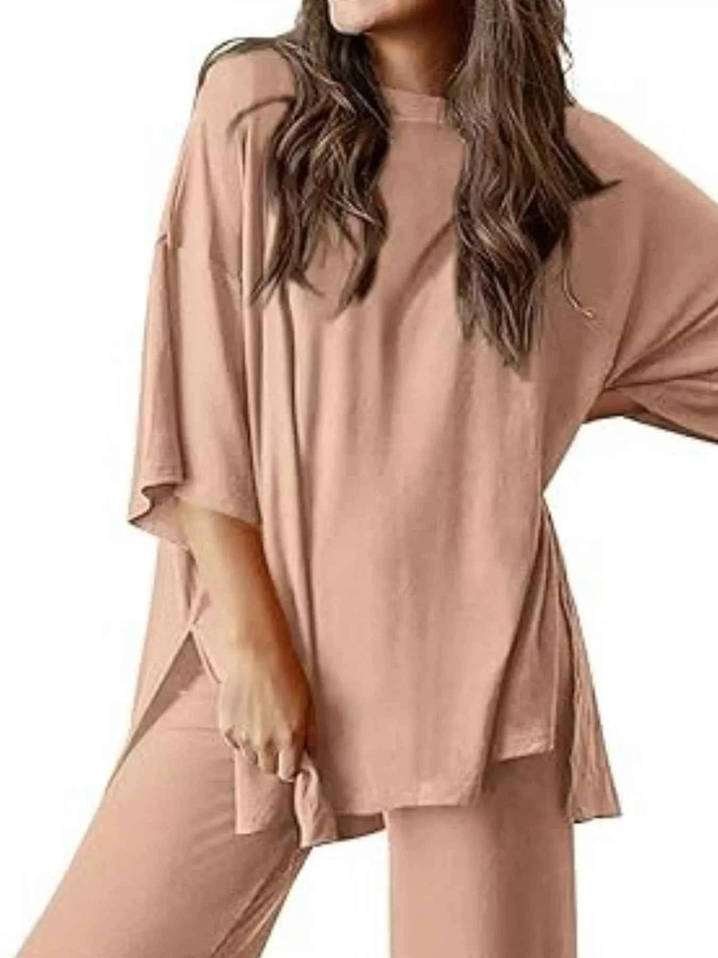 Slit Round Neck Top and Pants Set 6ff1059c-0b52-4618-8c1a-11da0007854d-Max-Origin