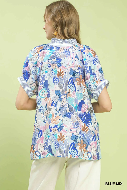 Mix Boho Printed V-Neck Top 6ff2f4fd-3399-4662-bbdf-557d6da06fb3-Max