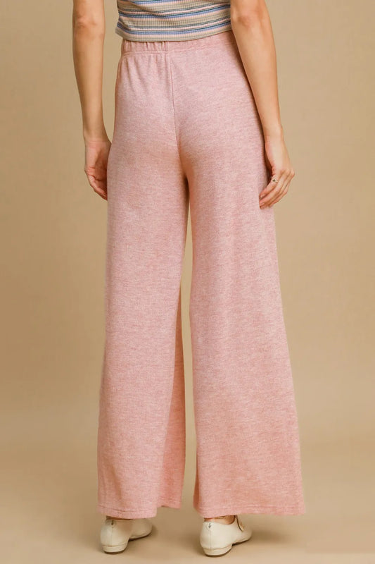Umgee Elastic Waist Wide Leg Knit Pants 6ff776ca-c05c-4bae-8ecb-675254886c67-Max